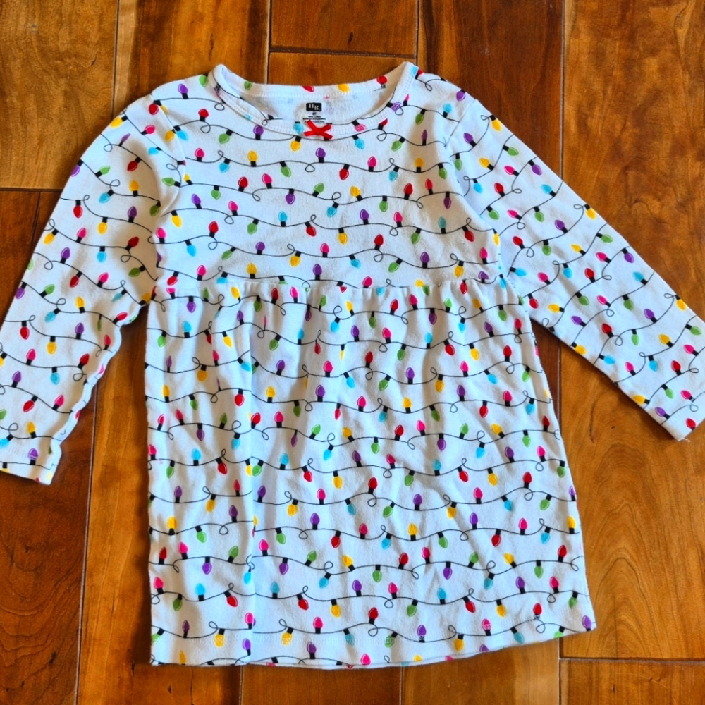 Christmas Lights Toddler Dress 4T
